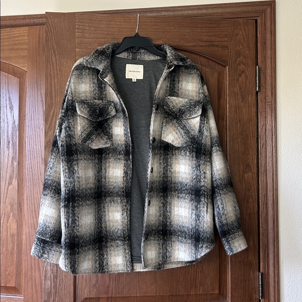 Thread & Supply Gray Knit Top